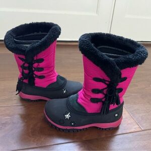 Baffin Kids Pink and Black Winter Snow Boots